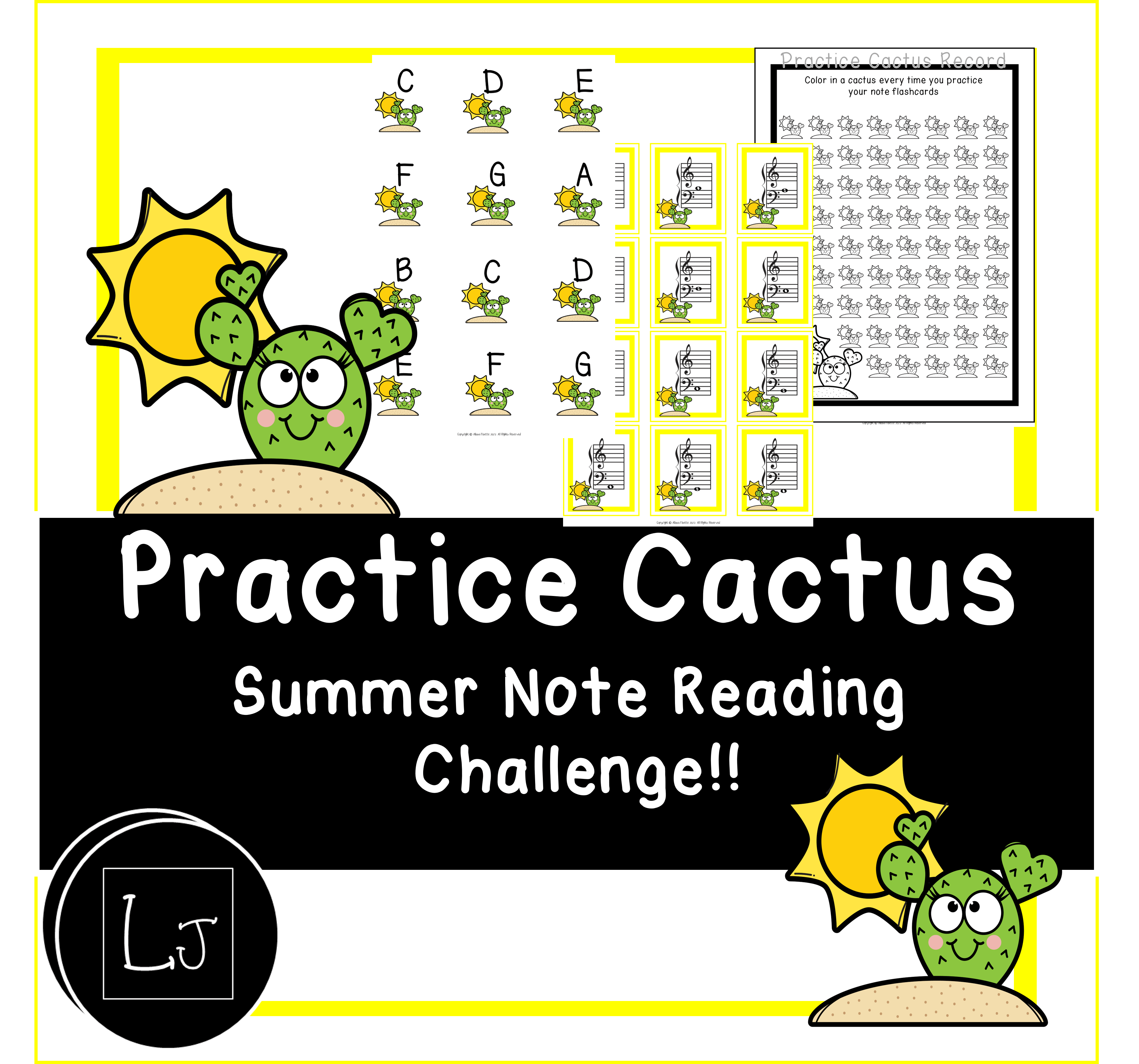 Practice Cactus Summer Note Reading Challenge
