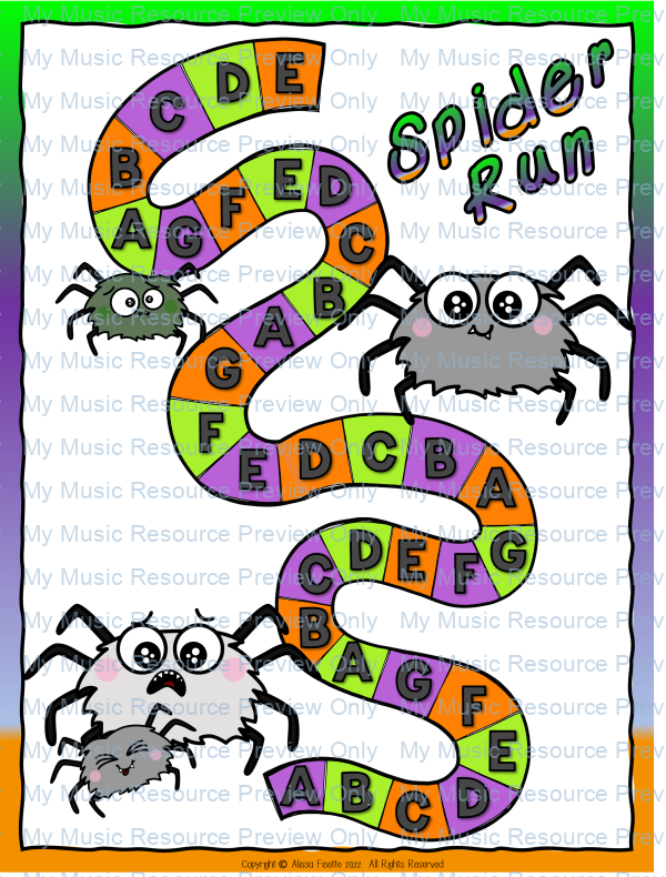 Spider run note game