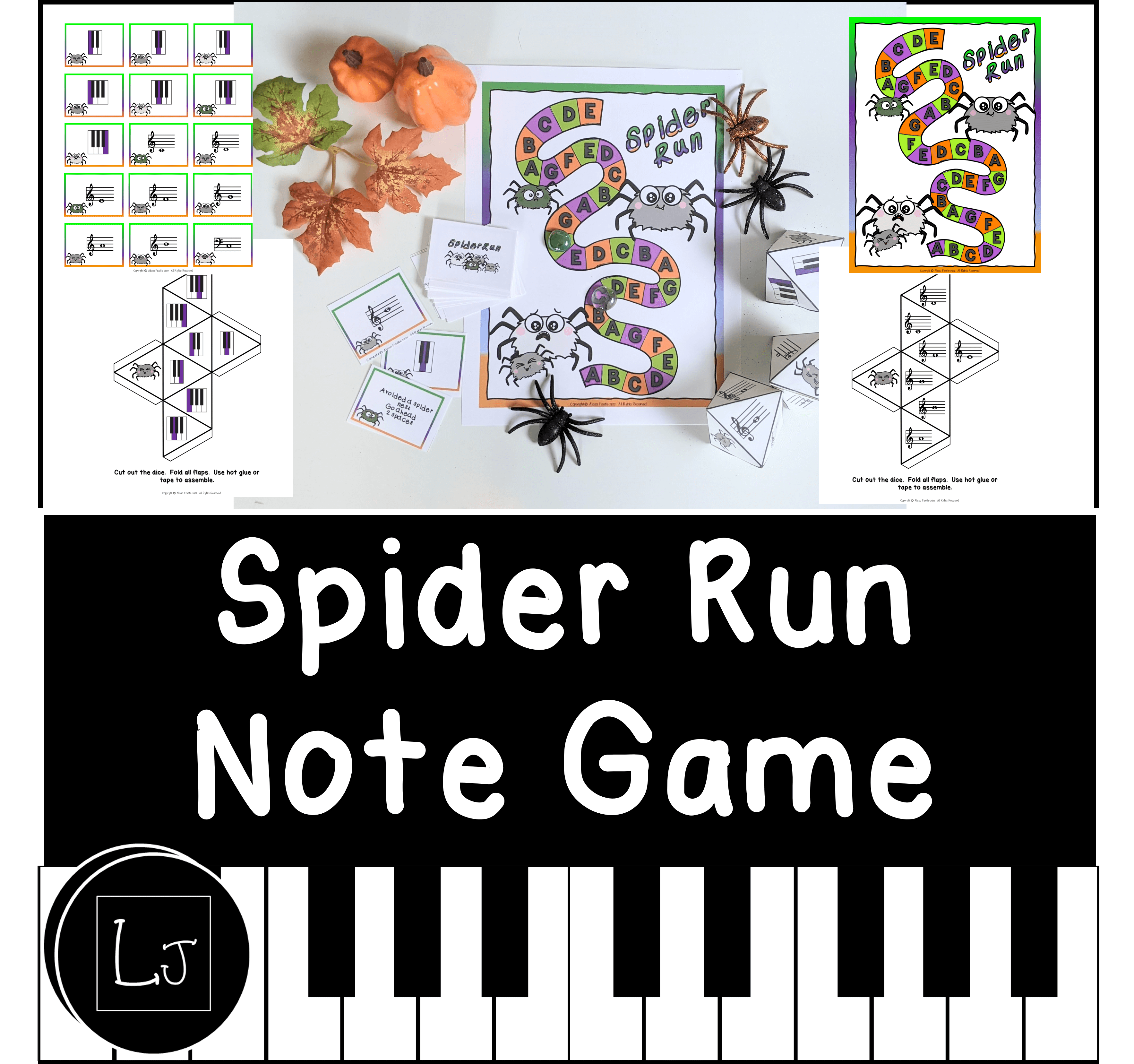 Spider run note game