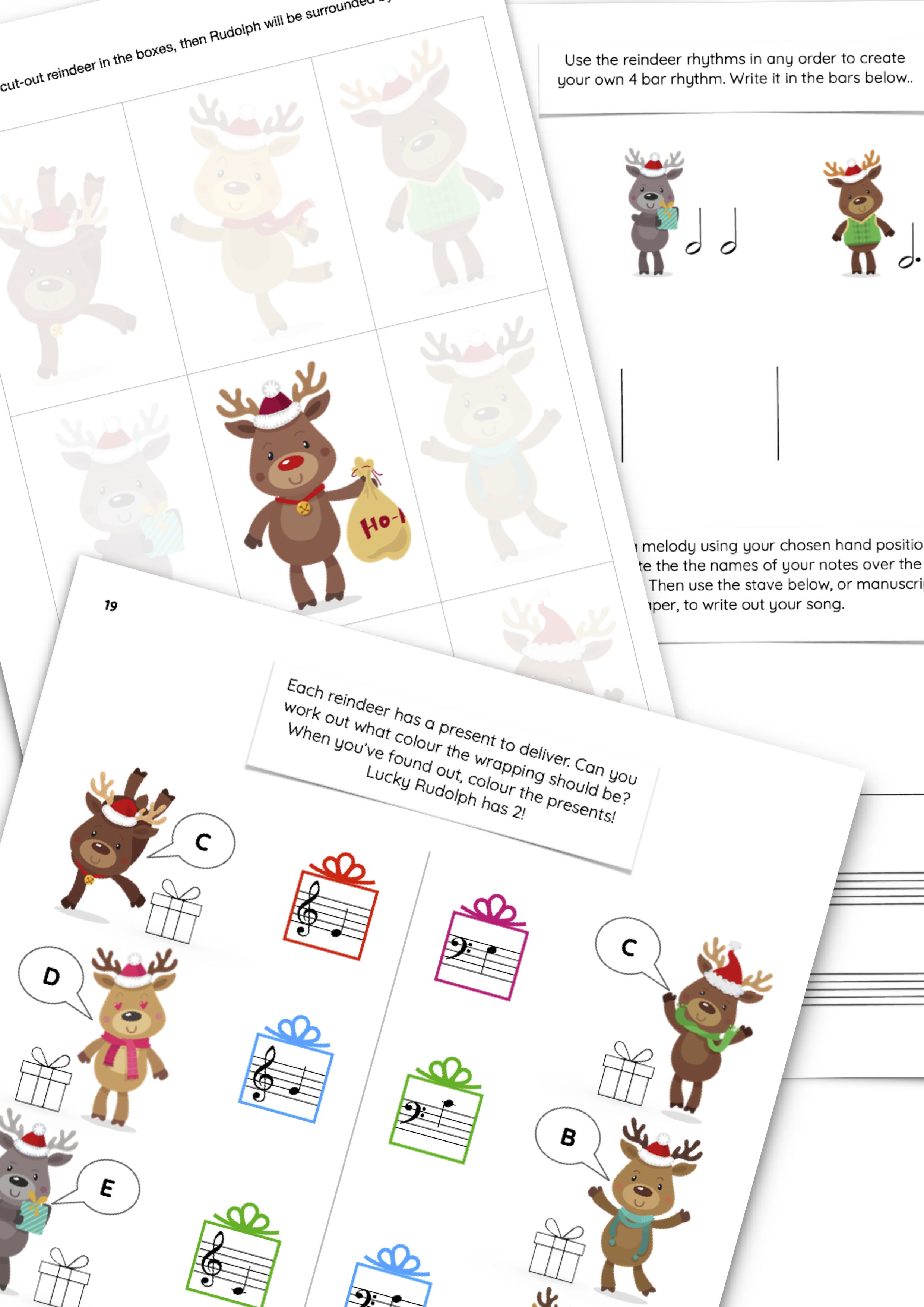 Little Reindeer Activity Sheets