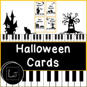 Halloween Piano Cards