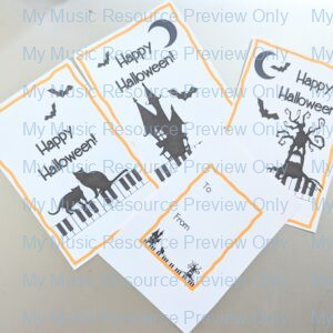 Halloween Piano Cards