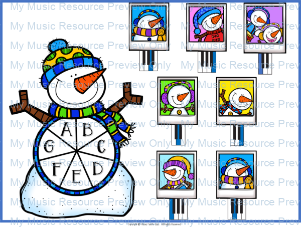 Snowman Spin Beginner Piano 1
