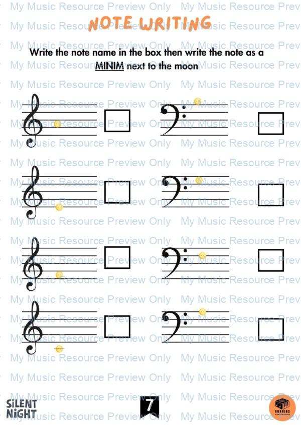 Silent Night Piano Activity Book Primer Activities