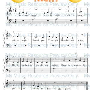 Silent Night Piano Activity Book | Primer Edition (Hands Separately)