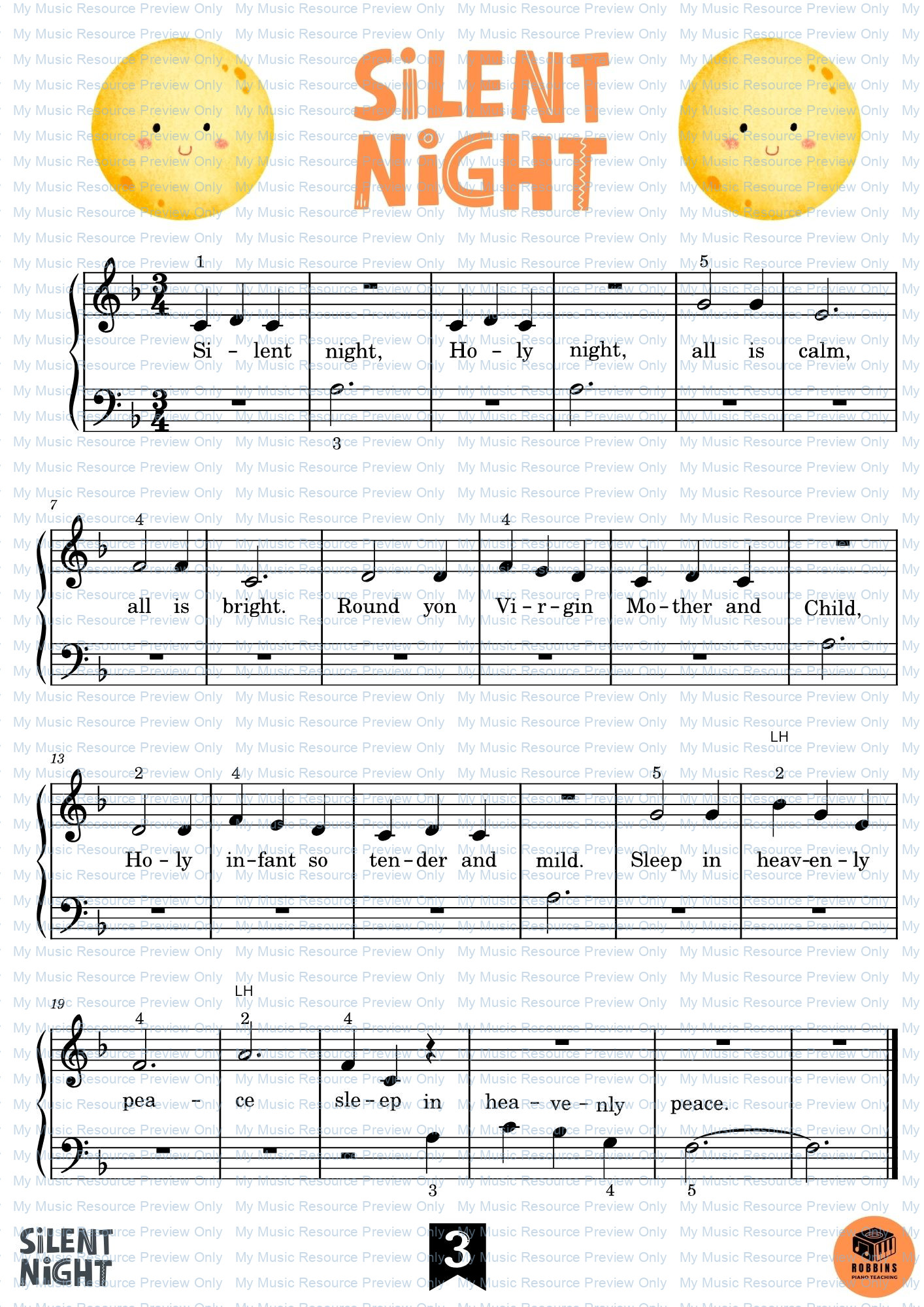 Silent Night Piano Activity Book Primer