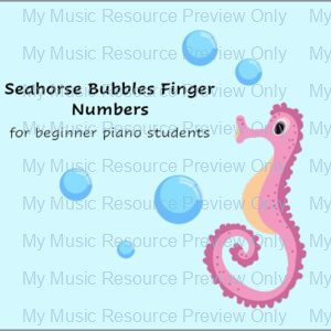 Giveaway Day 10 – Seahorse Bubbles Finger Numbers (Piano)