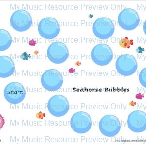 Seahorse Bubbles Finger Numbers (Piano)