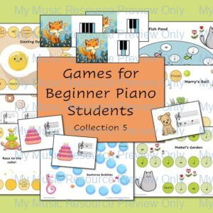 Games for Beginner Piano Students – Collection 5