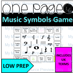 Beginner Music Symbols Game