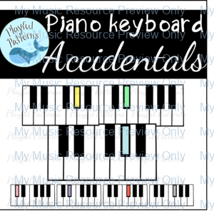 Piano Keyboard Accidentals Clip Art