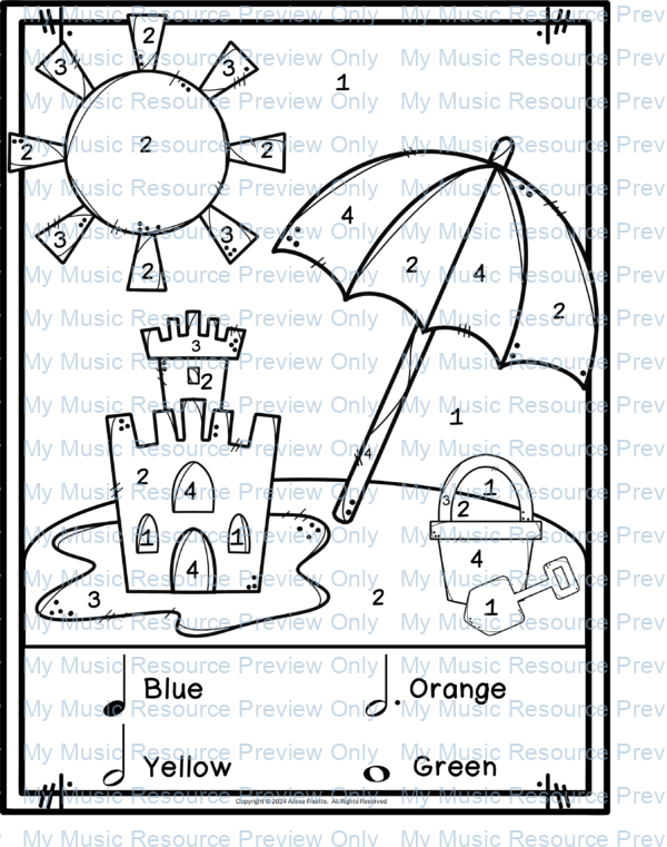 Summer Piano Worksheet Bundle - Image 8