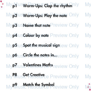 Valentines Piano Activity Book: Primer 2