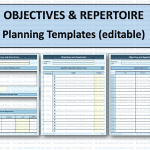 Objectives and Repertoire Planning Model (Excel)