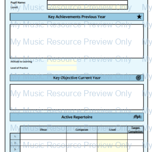Objectives and Repertoire Planning Model (Excel)