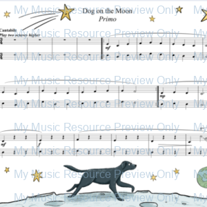 Easy Piano Duet: Dog on the Moon
