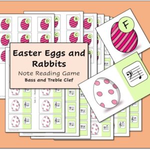 Easter Eggs and Rabbits Note Reading Game – Bass and Treble Clef